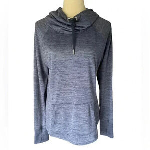 Athleta Techie Pullover Cowl Neck Sweatshirt Hoodie Navy Blue Size‎ S